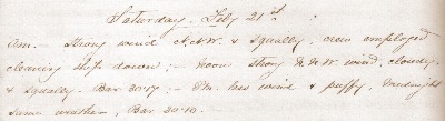21 February 1880 journal entry
